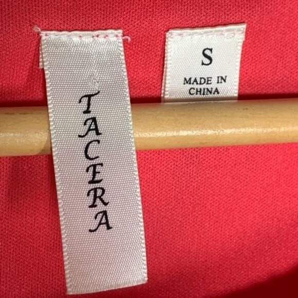 Tacera Red Lace Bell Sleeve Mini Shift Dress Small - Picture 9 of 12